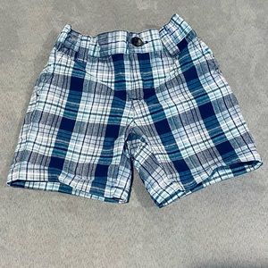 Janie and Jack Baby Boys Blue Plaid Shorts Size 3-6 Months